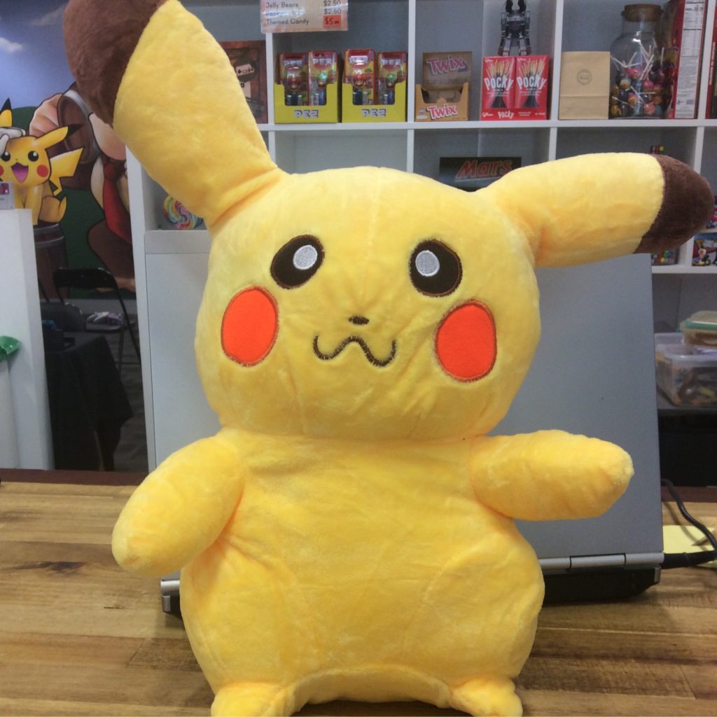 Plush Pikachu The Nostalgia Box Perth Gaming Museum and Party Venue